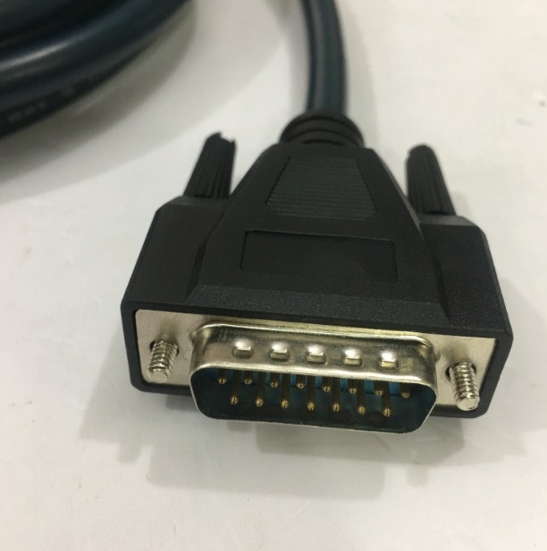 Cáp RS232C Chuẩn Công Nghiệp 15 Chân 2 Hàng Chất Lượng Cao Âm Dương Cổng Song Song Nối tiếp D-SUB DB15 Female to DB15 Male 2 Row 15Pin 28AWG E164571 Cable Green Length 3M