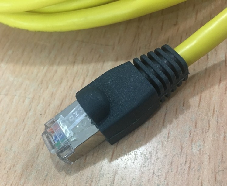 Cáp Mạng Đúc Bọc Sắt Chống Nhiễu CAT5E ETL Verified to EIA/TIA 568B CAT5E RJ45 Ethernet Network Patch Cable Straight-through Yellow Length 5M