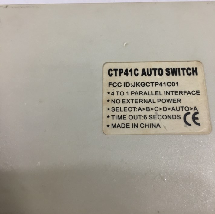 Bộ Chuyển Parallel Printer Auto Switch LPT 1-4 CTP41C Hàng Bóc Thiết Bị Đã Qua Sử Dụng
