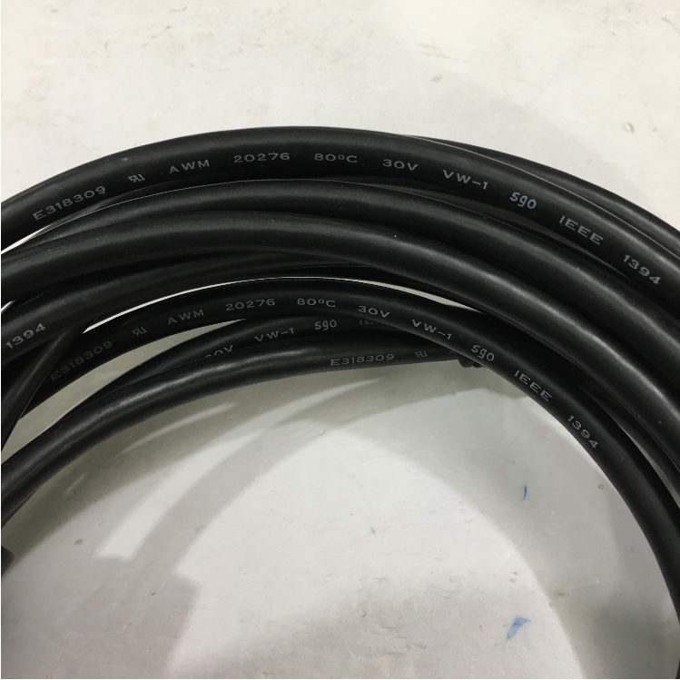 Cáp IEEE 1394b FireWire Cable 9 Pin to 6 Pin Hàng Chất Lượng Cao E318309 AWM STYLE 20276 80°C 30V VW-1 Tốc Độ Truyền Dữ Liệu Lên Tới 800Mb / giây Black Length 5M