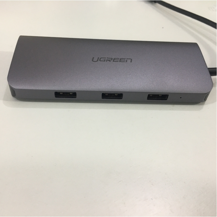 Cáp Chuyển Đổi Tín Hiệu MacBook Pro USB Type-C Hub MacBook Thunderbolt 3 Adapter UGREEN 40873 9-in-1 USB-C Dongle with Gigabit Ethernet USB-C to HDMI VGA Adapter 100W Power Delivery 3 USB 3.0 SD TF Card Reader