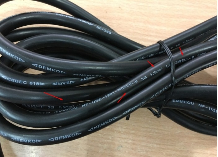 Dây Nguồn Máy Chủ Chính Hãng IBM Longwell LP-34A LS-19 AC Power Cord Server Schuko CEE7/7 to IEC60320 C19 16A 250V 3x1.5mm Length 3.6M