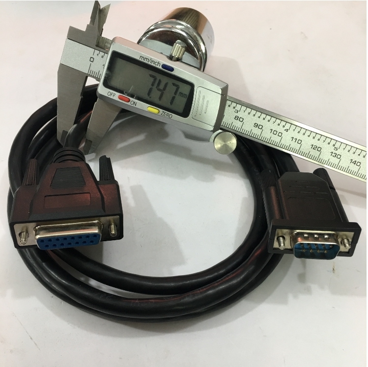 Cáp Điều Khiển RS232 DB9 Male to DB15 Female 2 Row 15Pin 28AWG Cable Black Length 1.5M