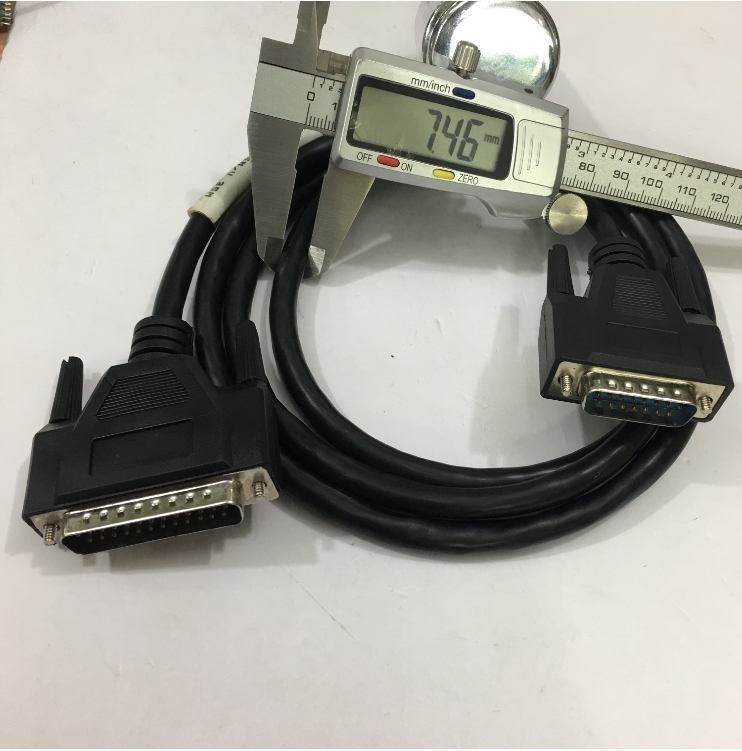 Cáp Điều Khiển RS232 DB25 Male to DB15 Male 2 Row 15Pin 28AWG Cable Black Length 1.5M