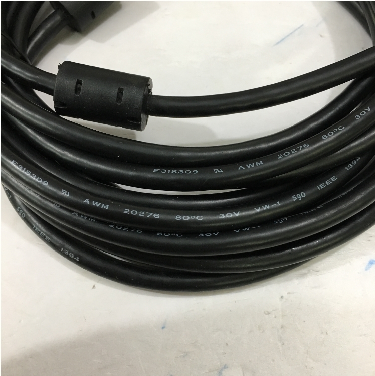 Cáp IEEE 1394 FireWire Cable 9 Pin to 9 Pin Hàng Chất Lượng Cao E318309 AWM STYLE 20276 80°C 30V VW-1 Tốc Độ Truyền Dữ Liệu Lên Tới 800Mb / giây Black Length 5M
