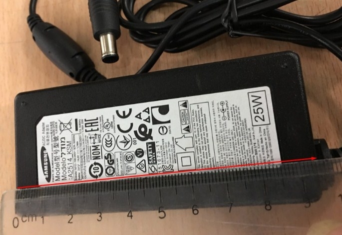 Chuyển Nguồn Màn Hình Cong Samsung LC24F390FHEXXV Curve - LED - 23.5 Inch Adapter Original Samsung A2514_KSM 14V 1.786A 25W Connector Size 6.5mm x 4.4mm