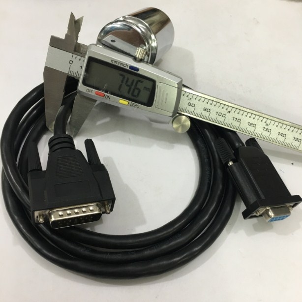 Cáp Điều Khiển RS232 DB9 Female to DB15 Male 2 Row 15Pin 28AWG Cable Black Length 1.5M