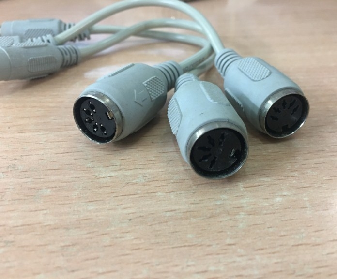 Cáp Chuyển Đổi AT 5 Pin DIN Female to 6 Pin Mini Din PS2 Male Keyboard Adapter Length 20Cm For Keyboard and Barcode Scanner