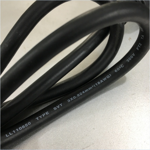 Dây Nguồn VOLEX V1625A VAC14S Chữ L 90 Độ Vuông Sang Góc Phải PDU AC Power Cord IEC C14 to IEC C13 Right Angle 10A 250V 3x0.824mm² Length 1M