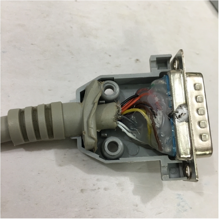 Cáp Nối Dài RS232C D-SUB 15 Chân Hai Hàng Dương Dương DB15 Male to DB15 Male 2 Row 15Pin 28AWG Multi-Core Cable Grey Length 1.2M