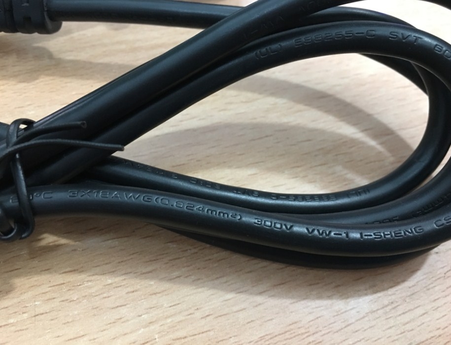 Dây Nguồn  QUEN PUO QP-02 QP-007 NEMA 5-15P to C13 AC Power Cord 10A 125V 3x0.824mm 18AWG Length1.8M