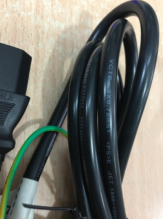 Dây Nguồn 2 Chân Dẹt Và Dây Nối Tiếp Địa SANGLE DTI-2P-05 DTII-3P-04 NEMA 1-15 to C13 AC Power Cord  7A 125V 3x0.75mm Length 1.8M