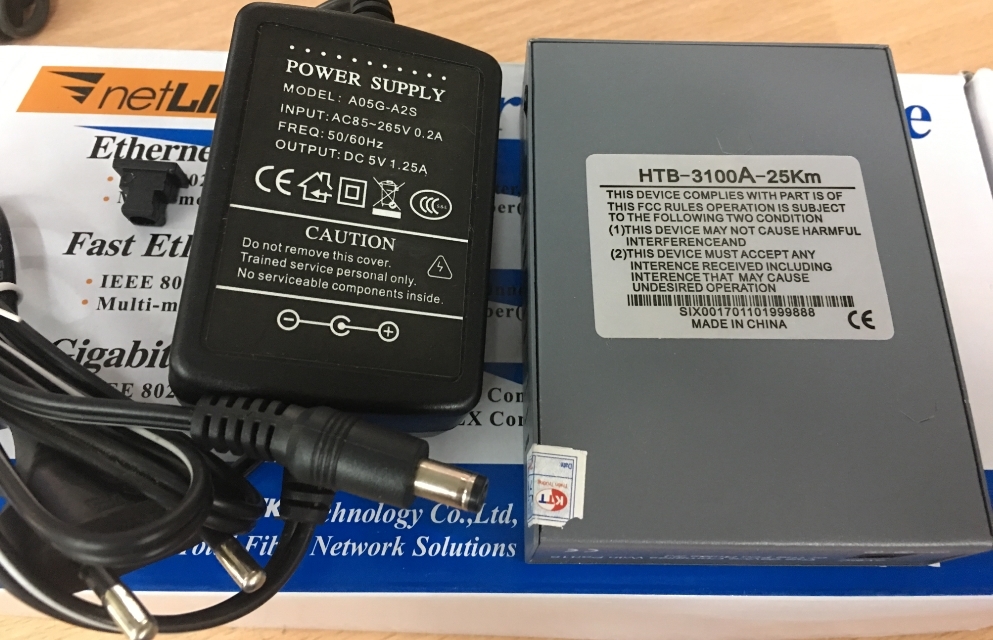 Bộ Chuyển đổi Quang Điện NetLink HTB-3100A/B Media Converter 10/100 Mbps to WDM 100FX Single-Mode 25 Km SC (2 Unit/PAIR)