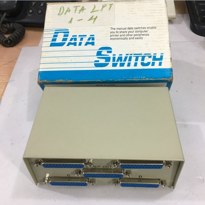 Bộ Chuyển Parallel Printer DATA Switch LPT 1-4 DB25-4