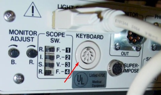 Bàn Phím Máy Nội Soi Tiêu Hoá Dạ Dày Đại Trang Olympus CV - 100 & CV - 200 Keyboard Chính Hãng Microsoft ACK-260 AT Keyboard PS/2 Din 5 Pin Male