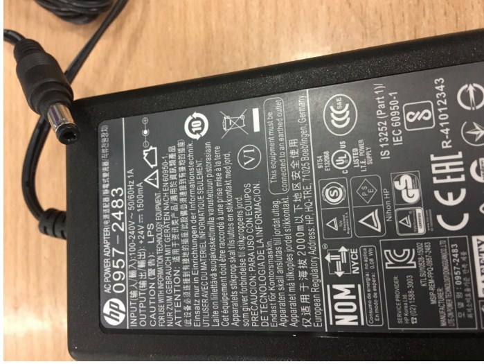 Chuyển Nguồn Máy Scanner HP Scanjet 5590 7400c 7450c 7650 8300 8390 8350 G4010 Adapter Original Scanner HP 24V 1.5A 36W Connector Size 4.8mm x 1.7mm