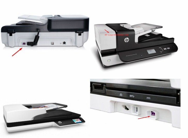 Chuyển nguồn máy Scanner HP Scanjet Pro 3000 S3 3500 F1 4500 FN1 Adapter Original HP 32V 1560mA 0957-2230 Connector Size 3Pin