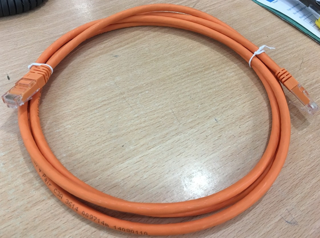 Dây Nhẩy Nexans Cat6 RJ45 UTP Patch Cord Straight-Through Cable N101.21EHOO PVC Jacketed Orange Length 2M