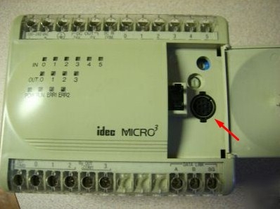 Cáp điều khiển PLC Programming IDEC HG9Z-1C121A Micro3 FC2A RS485 Built-in Port 8 Pin Mini Din Male to DB9P Male (Gray) Length 5M