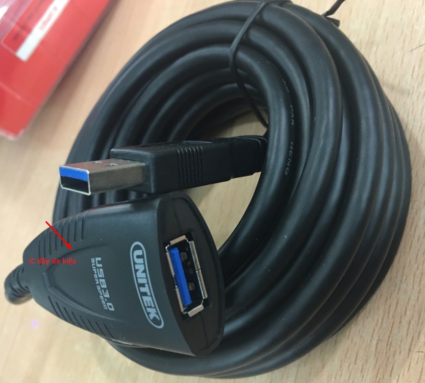 Cáp Nối Dài Tín Hiệu USB 3.0 IC Unitek Y-3015 USB 3.0 Active Extension M/F For Polycom CX5100 or CX5500 Length 5M