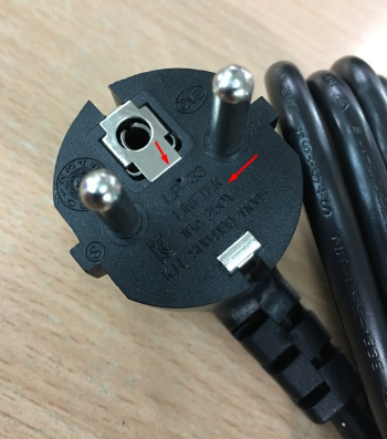 Dây Nguồn 2 Chân Tròn LINETEK LP-33 LS-60 AC Power Cord Europe Plug Schuko CEE 7/7 90 Degree to IEC320 C13 10A 250V 3x0.75mm 18AWG Length 1.8M