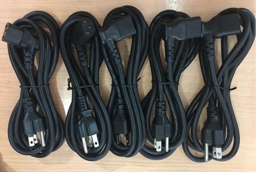 Dây Nguồn Chữ L Vuông Sang Góc Trái JET BUFFALO YP-12 YC-12 NEMA 5-15P to Left Angle C13 AC Power Cord 7A 125V 3x0.75mm 18AWG Length 1.8M