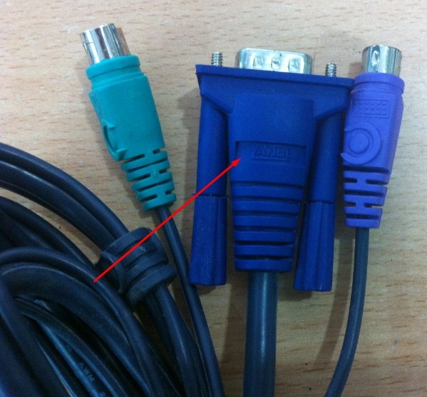 Cáp Điều Khiển LANBE KVM Switch Cable 3 in 1 PS2 Keyboar Mouse and VGA Male to Male For KVM Switch Smart View Pro or KVM Switch Length 1.8M