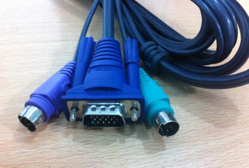 Cáp Điều Khiển LANBE KVM Switch Cable 3 in 1 PS2 Keyboar Mouse and VGA Male to Male For KVM Switch Smart View Pro or KVM Switch Length 1.8M