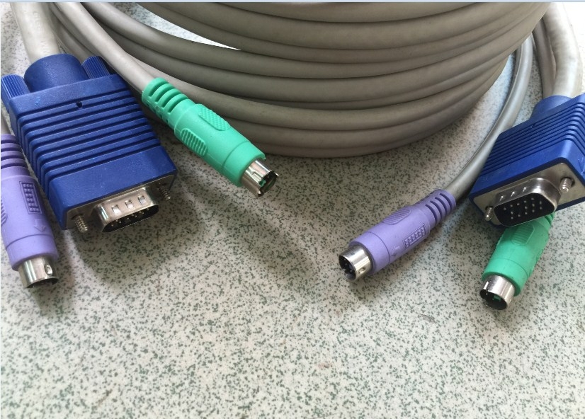 Cáp KVM Switch Planet P/N: CB3 Keyboard / Video / Mouse VGA Male to 2 x PS2 Male Connection Length 3M