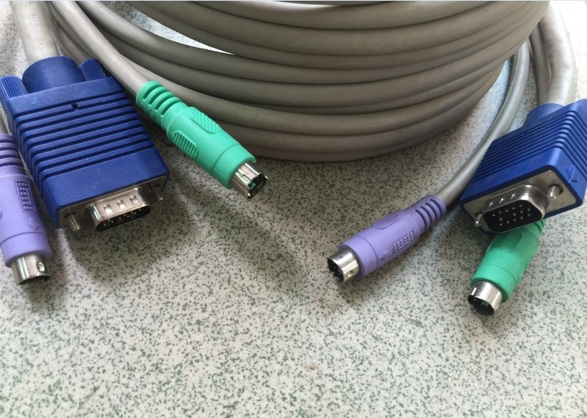 Cáp KVM Switch Planet P/N: CB3 Keyboard / Video / Mouse VGA Male to 2 x PS2 Male Connection Length 3M