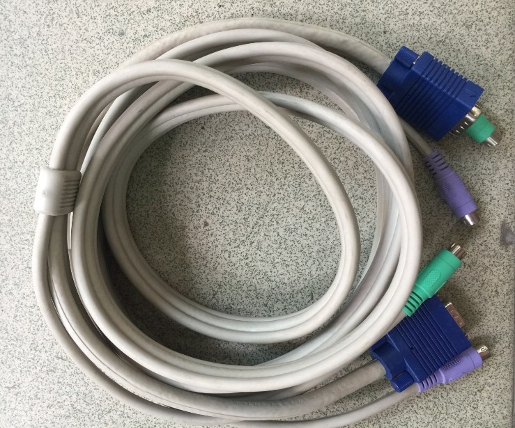 Cáp KVM Switch Planet P/N: CB3 Keyboard / Video / Mouse VGA Male to 2 x PS2 Male Connection Length 3M