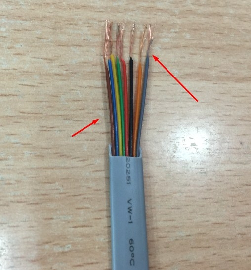 Cáp Điều Khiển Dẹt 8 Lõi Đồng 28 AWG 8 Wire Flat Stranded Cable Silver Length 200M