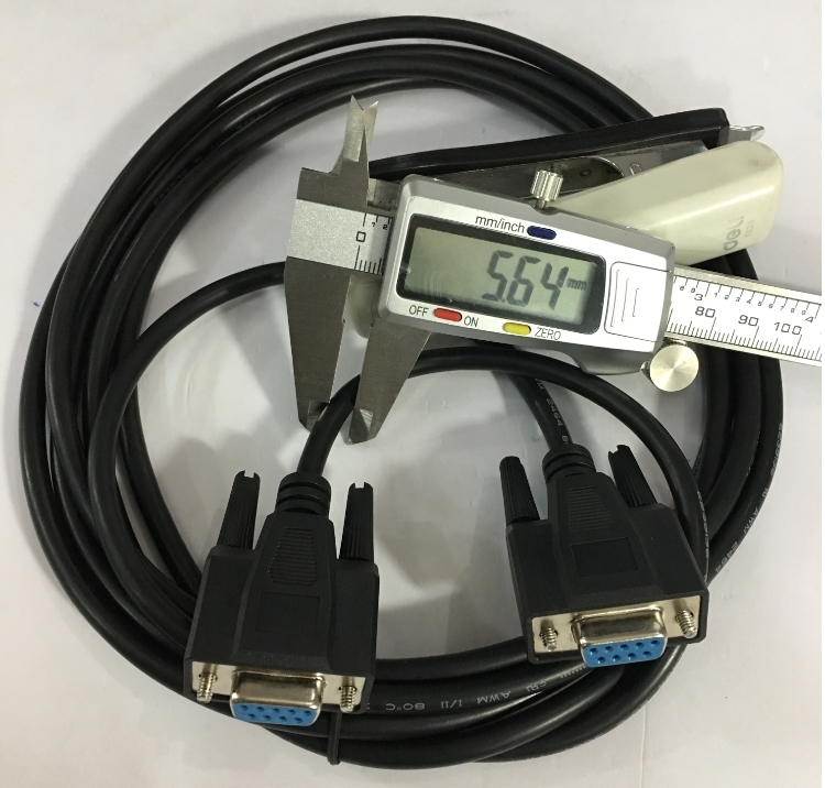 Cáp Cổng Com RS232 Hai Đầu Âm Dây Thẳng Chất Lượng Cao DB9 Extension Cable Straight Through RS232 DB9 Female to DB9 Female Black Length 3M