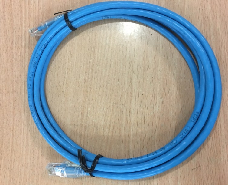 Dây Nhẩy COMMSCOPE Cat6 RJ45 UTP Patch Cord Straight-Through Cable 1-1859247-0 PVC Jacketed Blue Length 3M