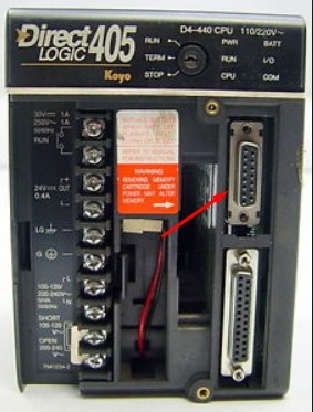 Cáp Lập Trình PLC KOYO D4-DSCBL Programming DL405 Cable RS232C DB15 Male to DB9 Female For use with all DL405 CPUs 1.8M