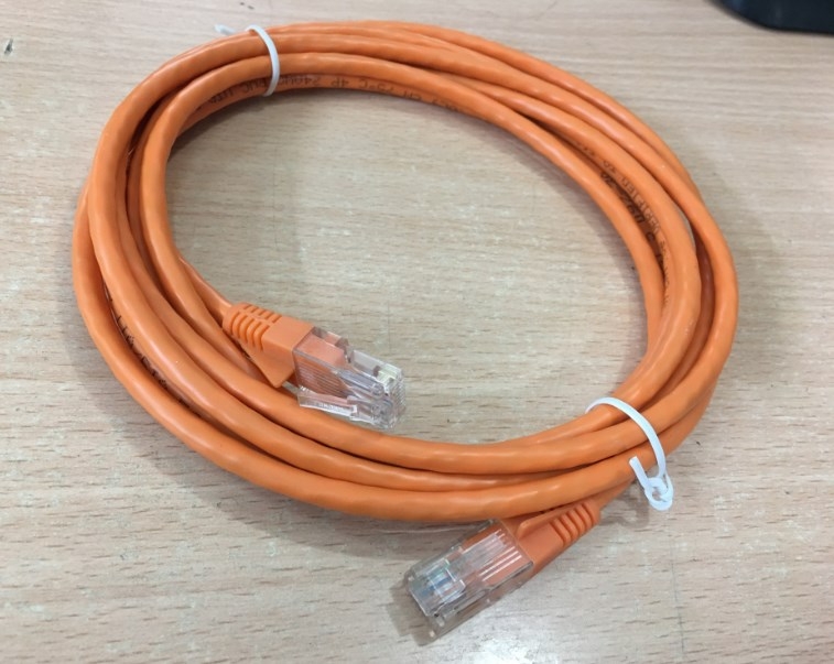 Dây Nhẩy Original Patch Cord Lan Network ADC Krone 6451 5 097-30 Cat5e UTP 8 Wire Full Straight-Through Cable Orange Supports 10/100/1000 Ethernet Length 3M