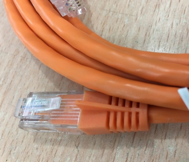 Dây Nhẩy Original Patch Cord Lan Network ADC Krone 6451 5 097-30 Cat5e UTP 8 Wire Full Straight-Through Cable Orange Supports 10/100/1000 Ethernet Length 3M