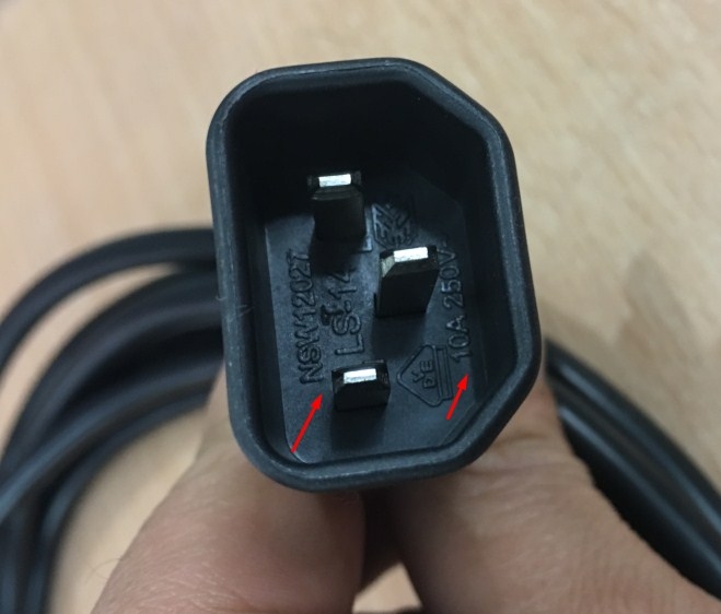 Dây Nguồn Điện Chính Hãng Longwell LS-14 to LS-60 AC Power Cord IEC60320 IEC C13 to IEC C14 10A 250V 3x1.0mm 18AWG For Server Rack Computer Desktop Cisco Jumper Dell 0Y086H Length 2.7M