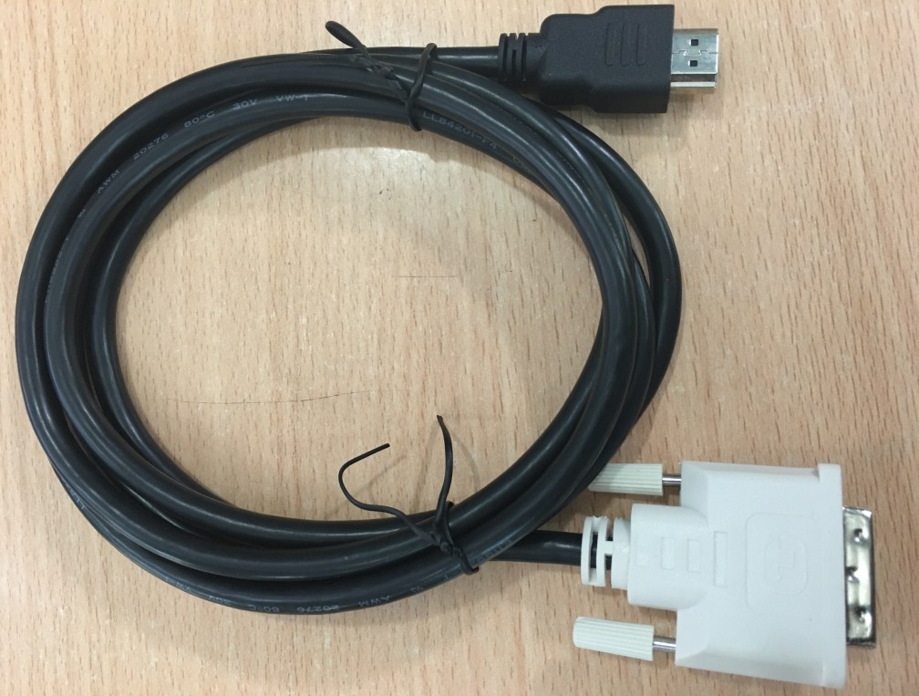 Cáp Chuyển Đổi HDMI Male to DVI-D 18+1 Male Original Dell Length 1.8M