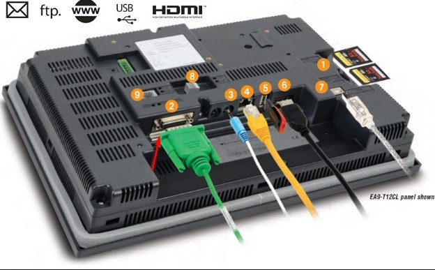 Cáp Kết Nối EA-3CBL RS232C DB15 15Pin D-SUB Male to RJ12 6P6C Male For C-more HMI Touch Panel và PLC DL05 DL06 DL105 DL205 DL350 DL450 H2-WINPLC PLC Dài 1.8M