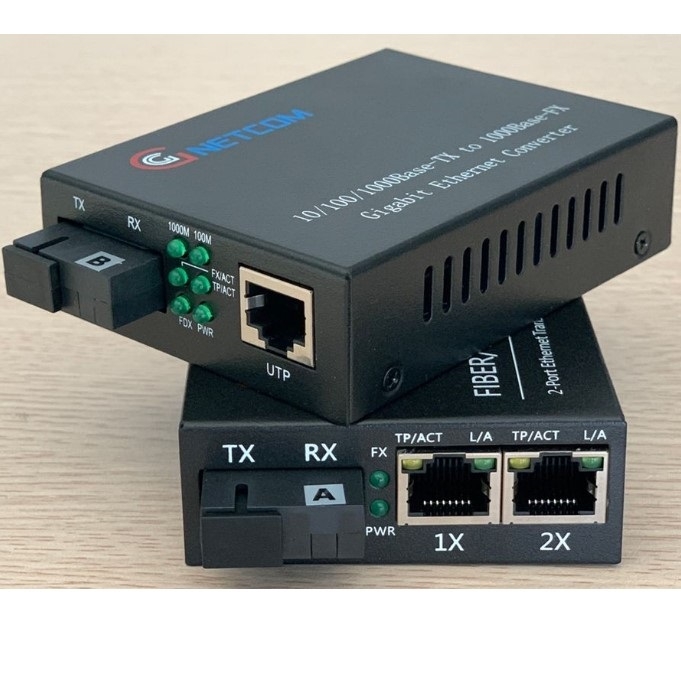 Bộ Chuyển Đổi Quang Điện GNETCOM Media Converter 10/100/1000M Quang Một Sơi GNC-2111S-20/GNC-2112S-20 2 Port LAN 10/100/1000Mbps