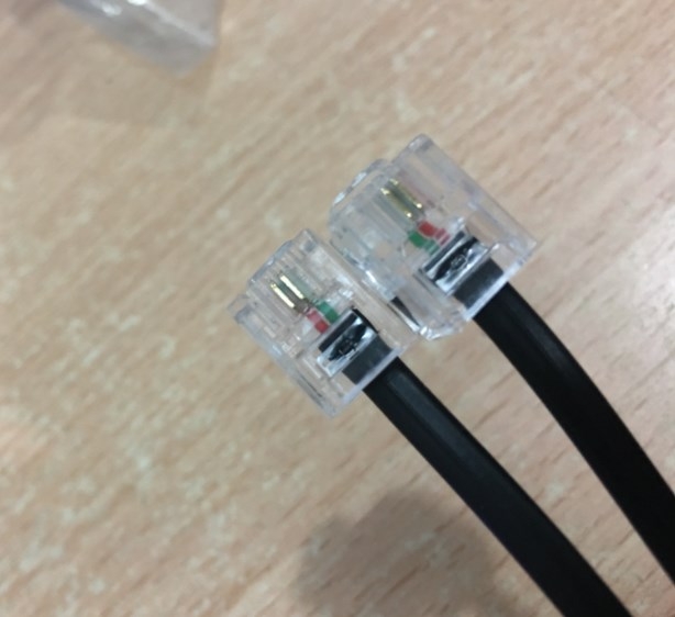 Dây Nhẩy Điện Thoại Bàn HP 8121-0811 Telephone 2 Wire RJ11 Male Cross Pinned Telephone Line Patch Cord Cable Length 3M