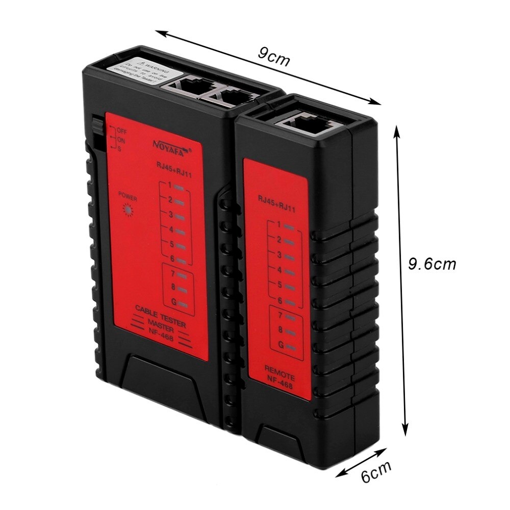 Bộ Test NOYAFA NF-468 Dây Mạng Cáp Điện Thoại Kiểm Tra Thử Đường Truyền RJ45 RJ11 RJ12 LAN