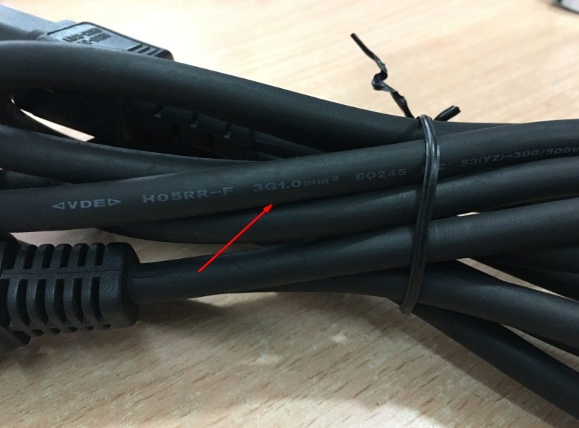 Dây Nguồn KING-CORD KC-015A KC-003H IEC60320 IEC C15 16A 10A 250V Euro Power Cord 2 Prong 3x1.0mm Length 2.5M