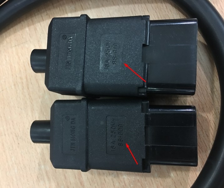 Đầu Đấu Nối Dây Cắm Điện Máy Chủ IEC 320 C20 Male Plug Power Cable AC Power Connector JIN HONG DA SS-810 16A 250V