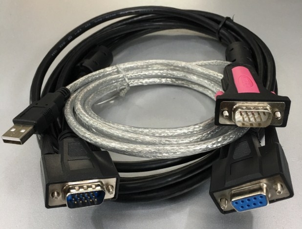 Bộ Combo Cáp Kết Nối Điều Khiển Dongbu Robot iMS - J Series Với Máy Tính Theo Chuẩn RS-232C CN3 Port  D- Sub 15 Pin Male to DB9 Female Và USB to RS232 Z-TEK ZE533A Cable Length 4.8M