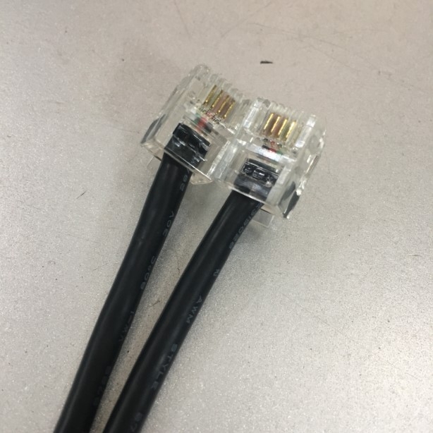 Cáp Line Điện Thoại Chất Lượng Cao Telephone Cat3 Patch Cord 4 Wire RJ11 to RJ11 4P4C 3M Black For Điện Thoại Bàn Và Điện Thoại Hội Thảo Truyền Hình