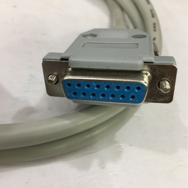 Cáp Nối Dài RS232C D-SUB 15 Chân Hai Hàng Âm Dương DB15 Female to DB15 Male 2 Row 15Pin 28AWG Multi-Core Cable Grey Length 1.2M
