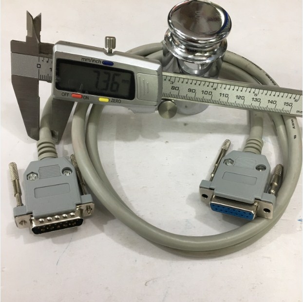 Cáp Nối Dài RS232C D-SUB 15 Chân Hai Hàng Âm Dương DB15 Female to DB15 Male 2 Row 15Pin 28AWG Multi-Core Cable Grey Length 1.2M