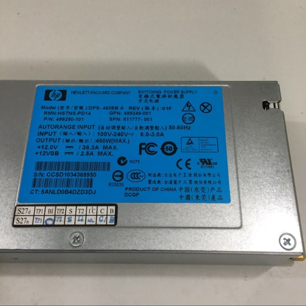 Nguồn Máy Chủ Power Supply Original HP ProLiant DL380 G6 Server Power Supply 460W DPS-460EB A 499250-101 499249-001